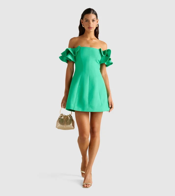 forever new KENZIE Off Shoulder Ruffle Trim Mini Dress